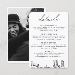 New York City Wedding Details Enclosure Card