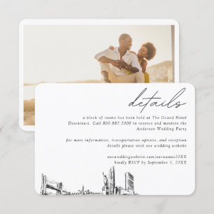 New York City Wedding Hotel Room Block Details Enclosure Card