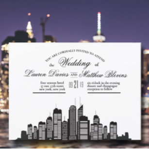 new york city wedding invitation