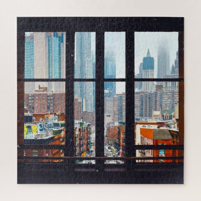 New York City Window Jigsaw Puzzle (Vertical)