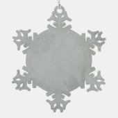 New-York City Winter SkyLine Snowflake Pewter Christmas Ornament (Back)