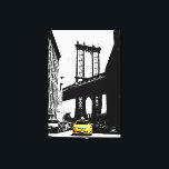 New York City Yellow Taxi Nyc Brooklyn Bridge Canvas Print<br><div class="desc">New York City Yellow Taxi Nyc Brooklyn Bridge Pop Art Canvas Art Print.</div>
