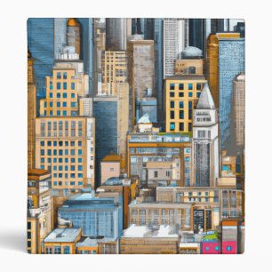 New York Cityscape Illustration Binder