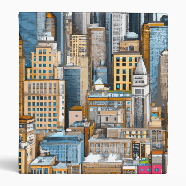 New York Cityscape Illustration  Binder (Front)