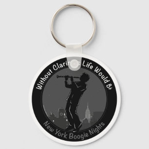 New York Clarinet Player Keychain