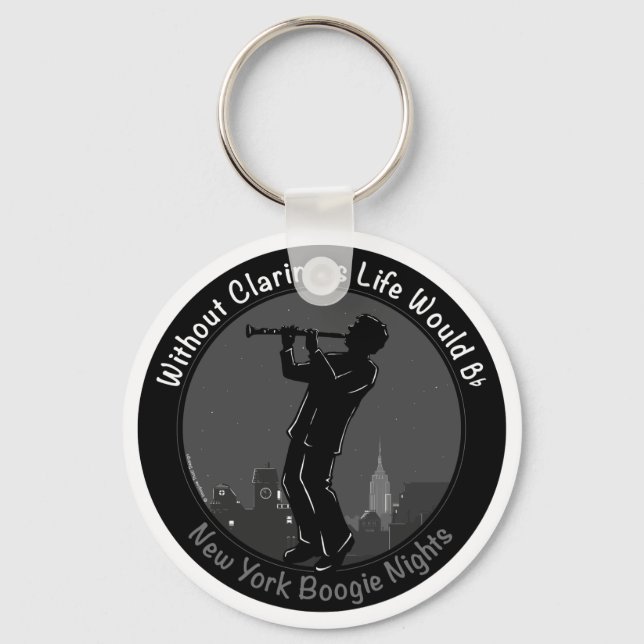 New York Clarinet Player Keychain (Front)