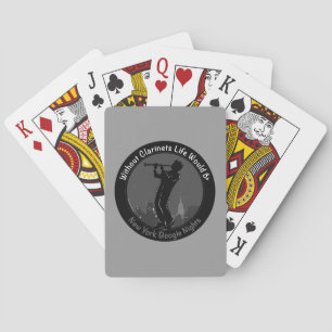 New York Clarinet Player Playing Cards