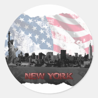 New York Classic Round Sticker
