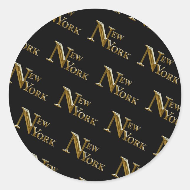 NEW YORK CLASSIC ROUND STICKER (Front)