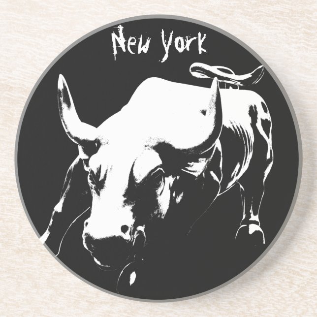 New York Coaster NY Landmark Bull Souvenir Coaster (Front)