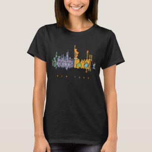 New York Colourful Silhouette T-Shirt