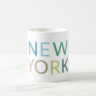 New York Colourful Text   Coffee Mug