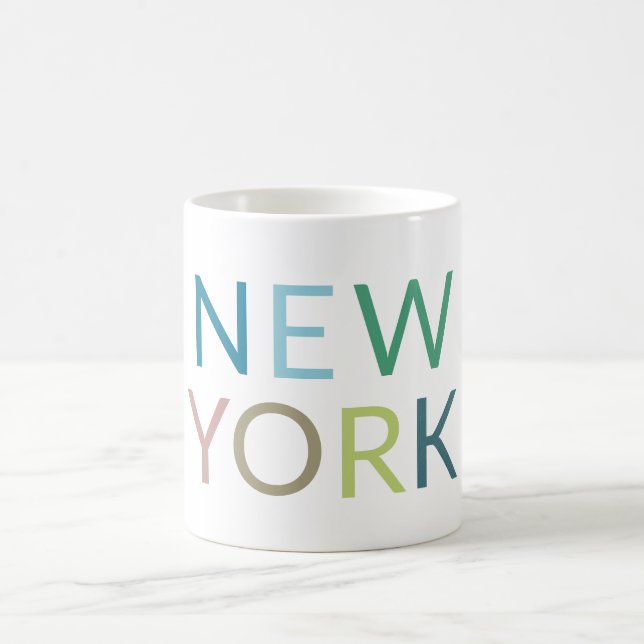 New York Colourful Text   Coffee Mug (Center)