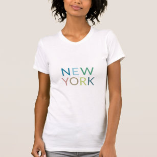 New York Colourful Text  T-Shirt