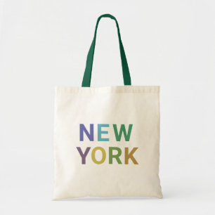 New York Colourful Text Tote Bag