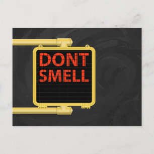 New York Crosswalk Sign Smell Postcard