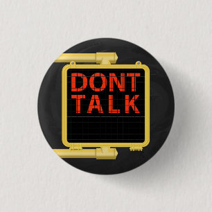 New York Crosswalk Sign Talk 1 Inch Round Button