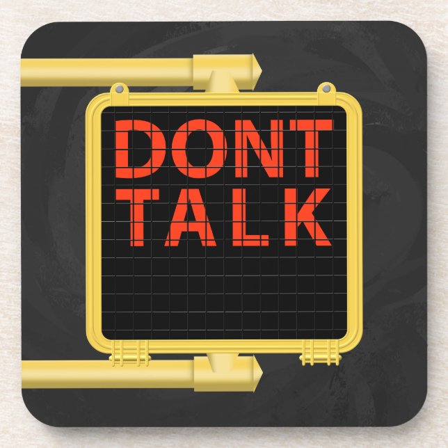New York Crosswalk Sign Talk Coaster (Front)