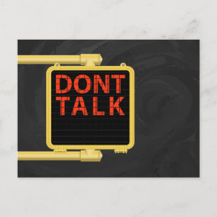 New York Crosswalk Sign Talk Postcard