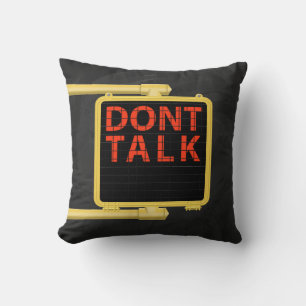 New York Crosswalk Sign Talk Throw Pillow