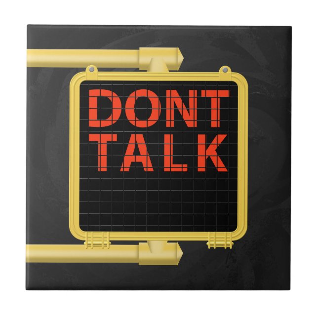 New York Crosswalk Sign Talk Tile (Front)