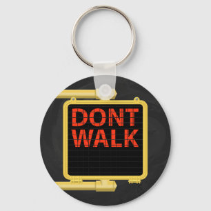 New York Crosswalk Sign Walk Keychain