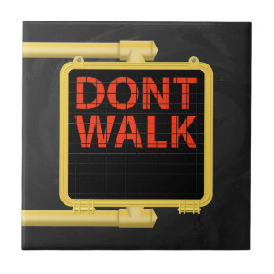New York Crosswalk Sign Walk Tile