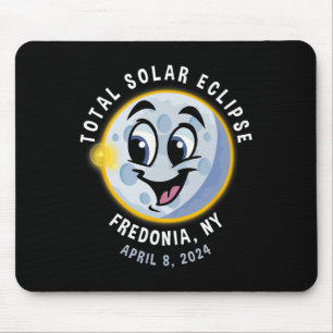 New York Cute Solar Eclipse April 8 2024 Moon Kids Mouse Pad
