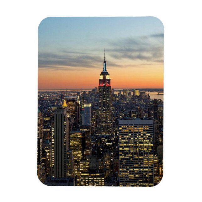 New York dawn skyline Magnet (Vertical)