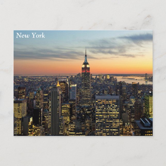 New York dawn skyline Postcard (Front)
