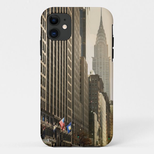New York, E 42 St and Chrysler Building Case-Mate iPhone Case (Back)