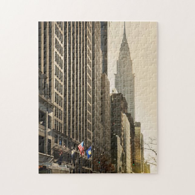 New York, E 42 St and Chrysler Building Jigsaw Puzzle (Vertical)