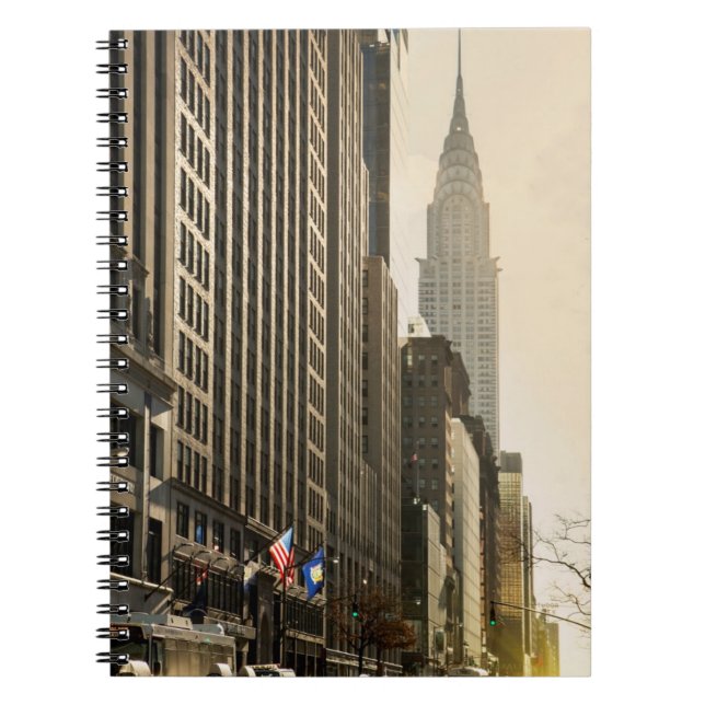 New York, E 42 St and Chrysler Building Notebook (Front)