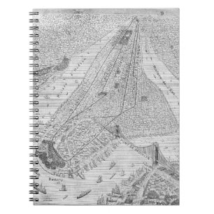 New York: El Train, C1878 Notebook