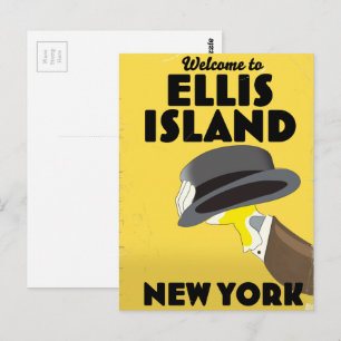 New York Ellis Island Postcard