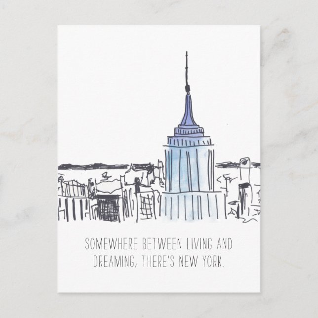 New York Empire State Building Postcard (Front)