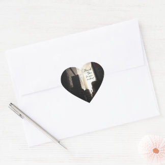 New York Empire State Building sunrise photo Heart Sticker