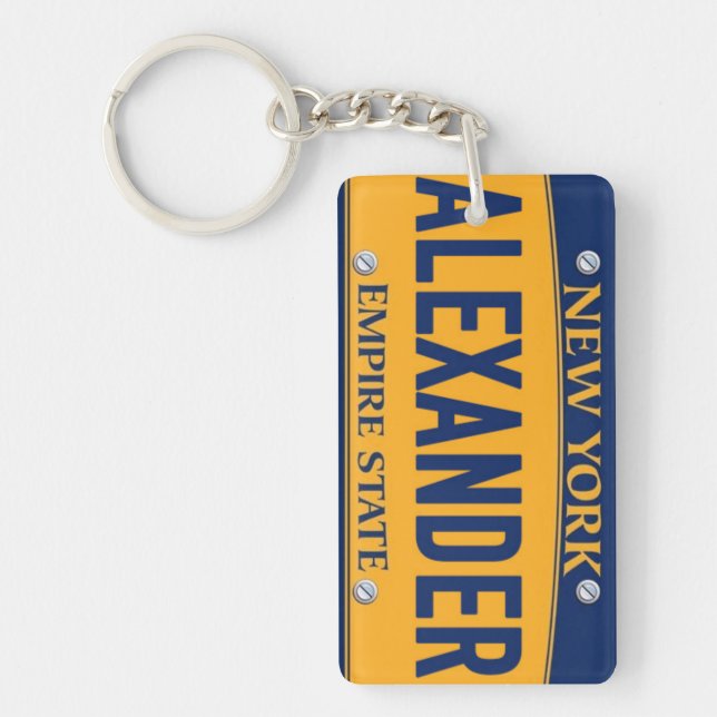 New York Empire State License Plate Art Custom Key (Devant)