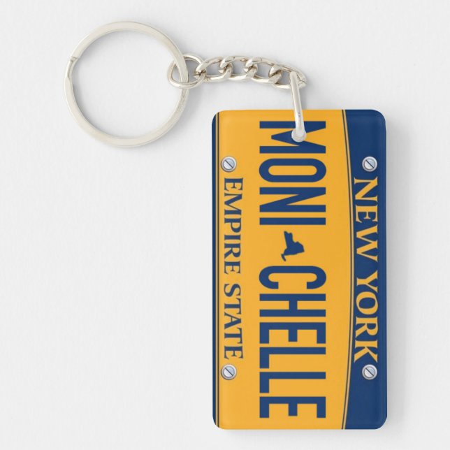 New York Empire State License Plate Art Custom Key (Devant)