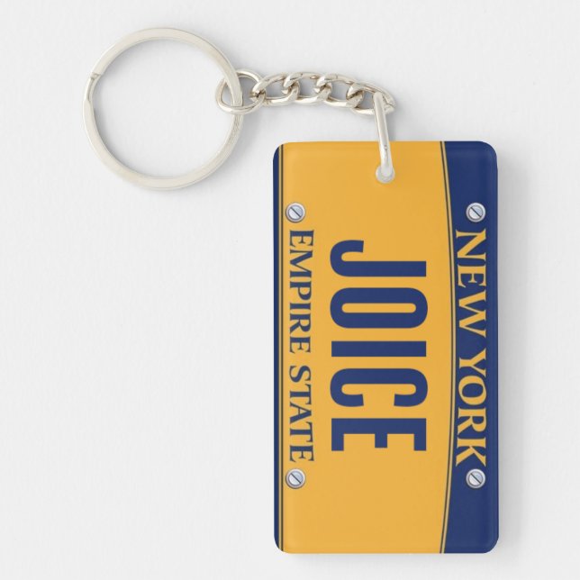 New York Empire State License Plate Art Custom Keychain (Front)