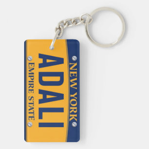 New York Empire State License Plate Art Custom Keychain