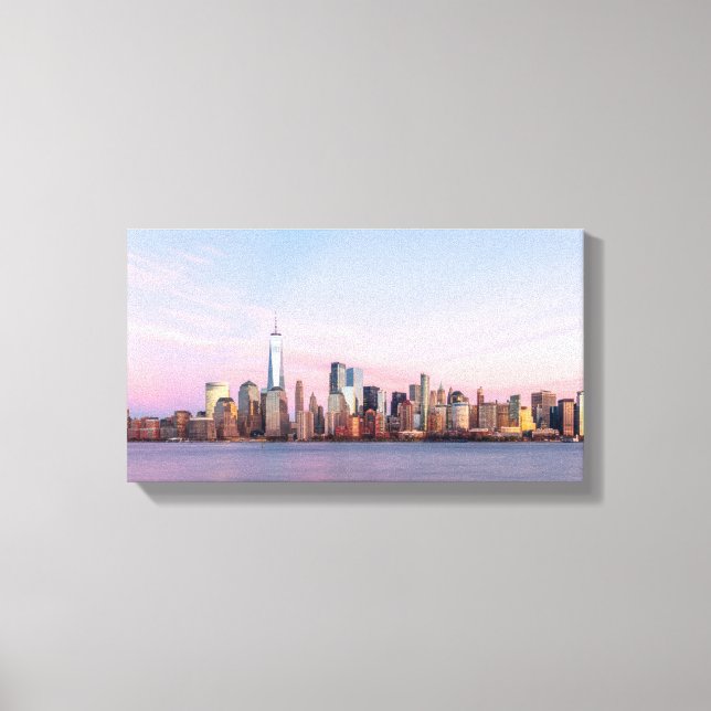New York Evening Skyline Canvas Print (Front)