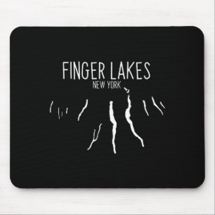 New York Finger Lakes Map Design _1  Mouse Pad