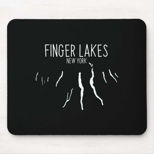 New York Finger Lakes Map Design _1  Mouse Pad (Front)