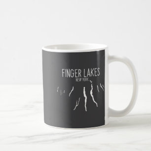 New York Finger Lakes Map Design  Coffee Mug