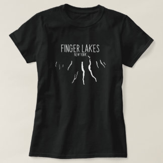 New York FInger Lakes Map Design T-Shirt