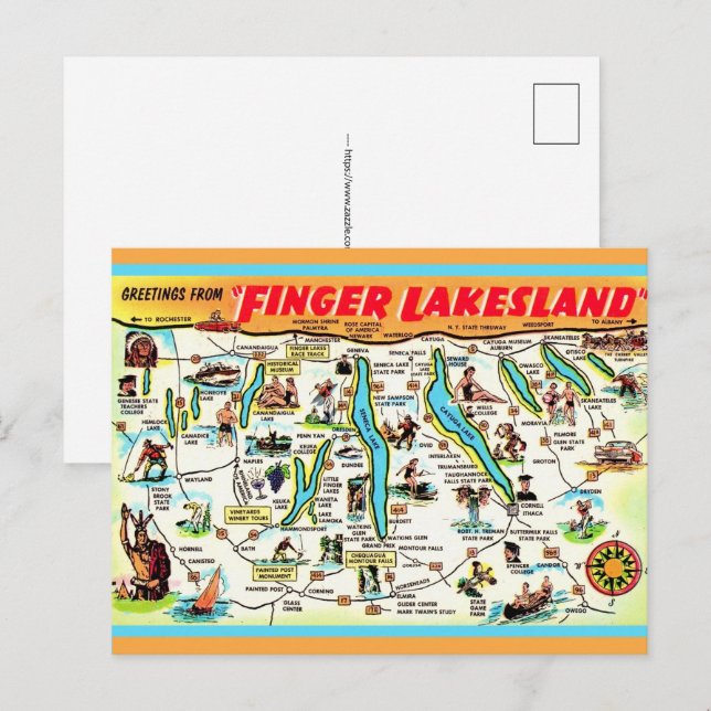 New York Finger Lakes Postcard (Front/Back)
