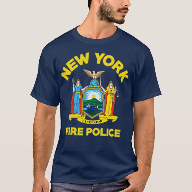 New York Fire Police Department  Firefighters T-Shirt (Front)