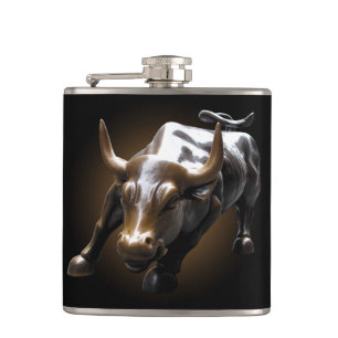 New York Flasks NYC Souvenir Bull Statue Flask