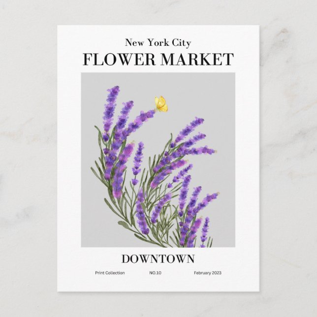 New York Flower Market, Downtown Postcard (Front)